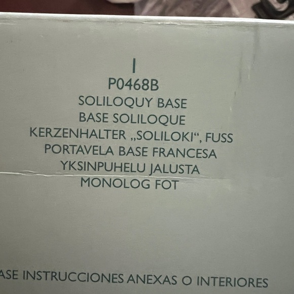 PartyLite Soliloquy Glass Candle Holder and Base in original boxes - Picture 6 of 6